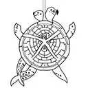 Incorporate a minimalist cross with waves and a sea turtle to symbolize the client's faith and love for sea animals. tattoo design idea