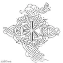 Incorporate a minimalist cross with waves and a sea turtle to symbolize the client's faith and love for sea animals. tattoo design idea