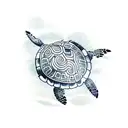Incorporate a minimalist cross with waves and a sea turtle to symbolize the client's faith and love for sea animals. tattoo design idea