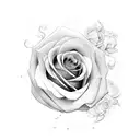 roses with everli name tattoo design idea