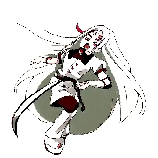 susanno do madara preto e branco com os olhos em rojo tattoo design idea