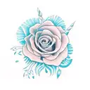 The name "Maya" written with flowers tattoo design idea