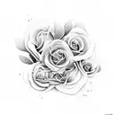 The name "Maya" written with flowers as fonts tattoo design idea