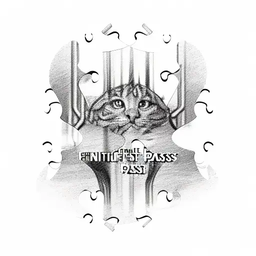 A puzzle piece with the quote 'What is meant for you will not pass you by' tattoo design idea