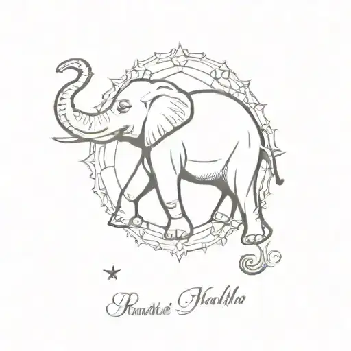 elephant mandala tattoo design idea