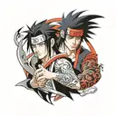 sasuke itachi manga panel tattoo design idea