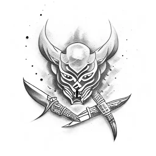 Fighting arts meets tribal arts tattoo design idea