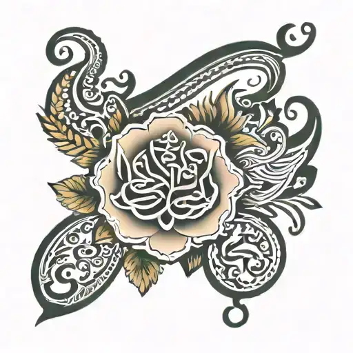 Farsi tattoo with the letters Manj Gila Lahr and tattoo design idea
