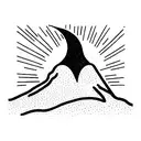 volcano erupting tattoo design idea