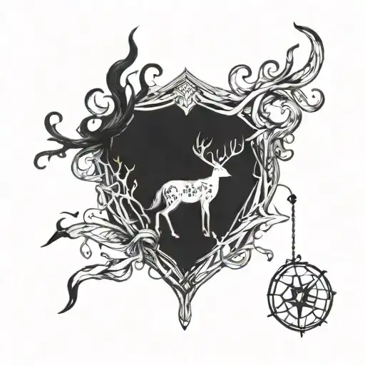 patronus charm from harry potter tattoo design idea