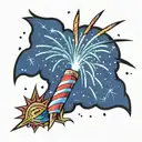 firework firecracker  tattoo design idea