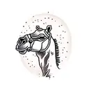 camel in the desert  tattoo design idea