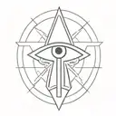 Ankh Symbol with eye tattoo design idea