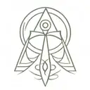 Ankh Symbol with eye tattoo design idea