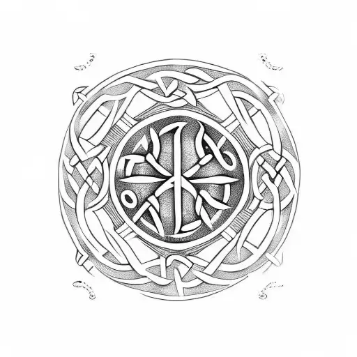 celtic runes tattoo design idea