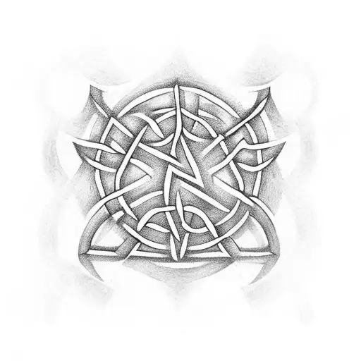 celtic runes tattoo design idea