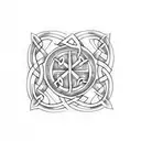 celtic runes tattoo design idea