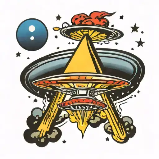 ufo tattoo design idea