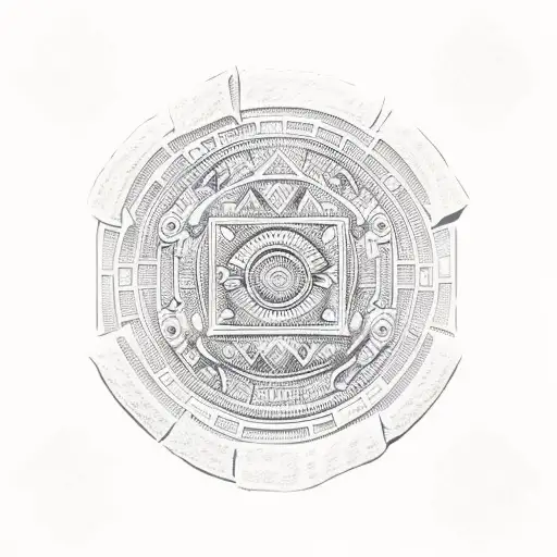 western aztec tattoo design idea