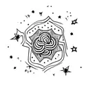 555, with stars  tattoo design idea