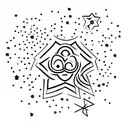 555, with stars  tattoo design idea