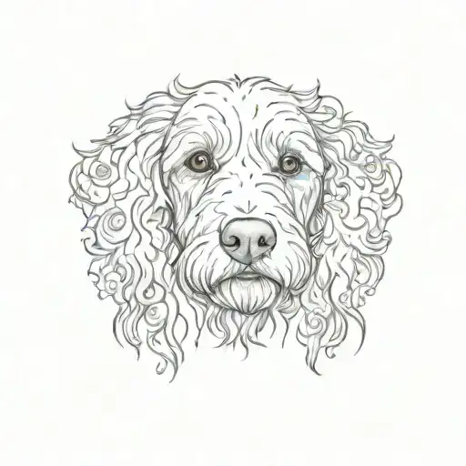 memorial for cockapoo dog tattoo design idea