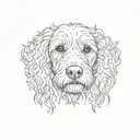 memorial for cockapoo dog tattoo design idea