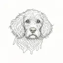 memorial for cockapoo dog tattoo design idea