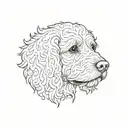memorial for cockapoo dog tattoo design idea