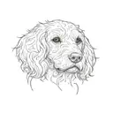 memorial for cockapoo dog tattoo design idea