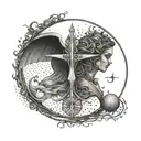The balance of good and evil tattoo design idea