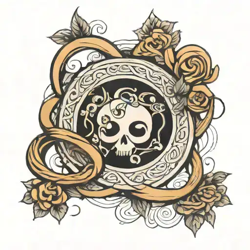 infinity loop tattoo design idea