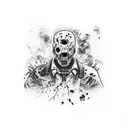 black ops 2 zombies Mob of the Dead characters fighting off hordes of zombies in a post-apocalyptic cityscape. tattoo design idea