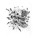 black ops 2 zombies Mob of the Dead characters fighting off hordes of zombies in a post-apocalyptic cityscape. tattoo design idea