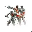 black ops 2 zombies Mob of the Dead characters fighting off hordes of zombies in a post-apocalyptic cityscape. tattoo design idea