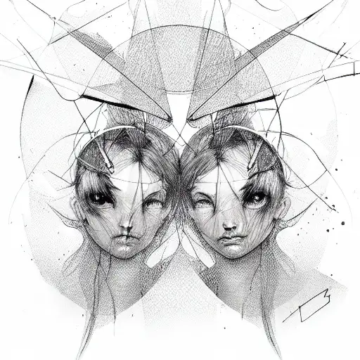 Twins tattoo design idea