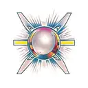 mirrorball tattoo design idea