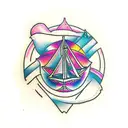 mirrorball tattoo design idea