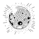 disco ball  tattoo design idea
