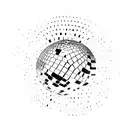 disco ball  tattoo design idea