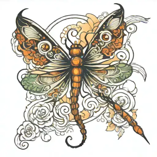 dragon-fly tattoo design idea