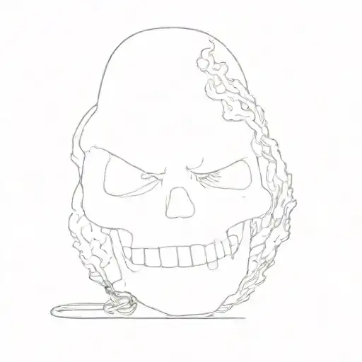 a skeleton keychain with fire background the words stay humble also the words southside tattoo design idea