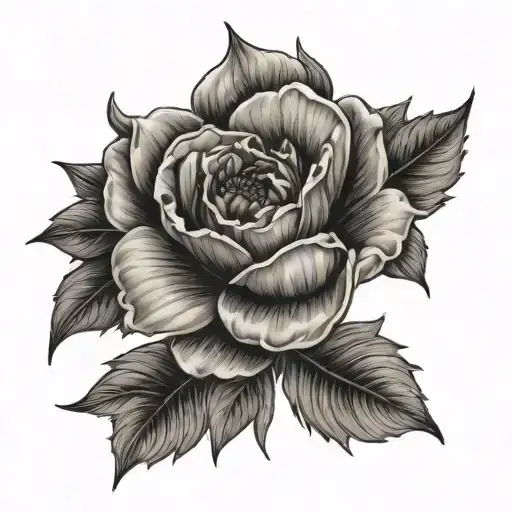 December, April, August birth flowers tattoo design idea