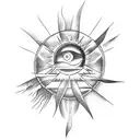 eclipse solar tattoo design idea