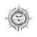 eclipse solar tattoo design idea