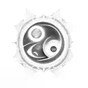 eclipse solar tattoo design idea