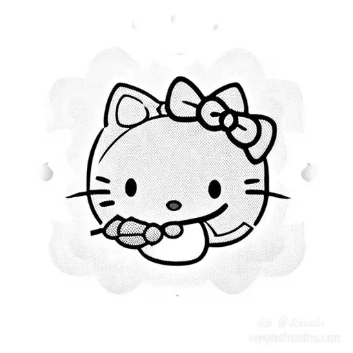 hello kitty tattoo design idea