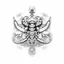 scorpio with capricorn tattoo design idea