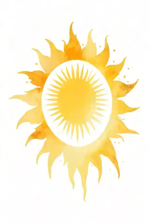 sun argentina flag tattoo design idea