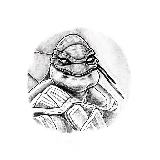 TMNT weapons and masks tattoo design idea